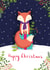 fox animal Christmas Card 46338 created by Jennifer Leggett