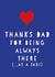 Dad taxi thank you card created by Afewhometruths