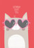 Somebody Loves You Cat With Heart Sunglasses created by Alice Potter