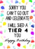 sorry celebrate Birthday Card 44354 created by Jolly Ginger Cards