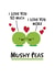 Cute Valentines Day Card - Mushy Peas - Pun - I Love You Much created by Conor Rawson