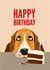 dog basset hound Birthday Card 16828 created by Diva Doodle Designs
