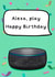 modern alexa Birthday Card 16891 created by Rude Mama