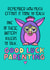 Funny new baby Furby card created by Katie Ruby Illustration