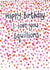 Cute Birthday Card - Hearts - I Love You Squillions created by Sitting Knitting