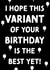 The best variant birthday card created by Questionable Cards