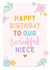 Beautiful Niece Birthday Card created by Macie Dot Doodles