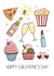 galentines popcorn Valentines Day Card 42054 created by Creaternet