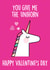 hearts unicorn Valentines Day Card 31080 created by Thirty Mussels