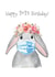 2021 bunny Birthday Card 41889 created by Little Paperie