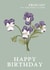 violet flower Birthday Card 10395 created by Summer Lane Studio