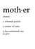 Mother dictionary definition card created by Prints With Personality