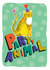 leopard party hat Birthday Card 19468 created by Leebee Designs