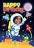 astronaut alien Birthday Personalised Photo Card 20849 created by Ryk60