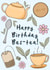 Cute Birthday Card - Pun - Tea - Happy Birthday Bes-tea created by The Laughing Sloth