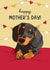 Cute Mothers Day Card - Mum - Dachshund - Happy Mother's Day created by Evie Garnett Designs