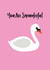 swanderful swan Valentines Day Card 10727 created by Chameleon and Co