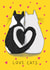 Love Cats love card created by Embers and Ink
