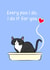 I Poo For You Card - Black and white cat created by Tessa Cheung