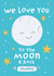 Cute Mother's Day Card - We Love You To The Moon & Back created by Macie Dot Doodles
