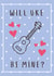 ukulele musical instruments Valentines Day Card 36765 created by Lloyd Crowley