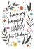 Pretty floral birthday card created by Hannah Boulter