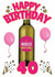 Happy 40th Birthday Niece - Personalised Wine Bottle Card - 80s kid created by ShortRound888