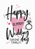 Happy wedding day, fucking finally - Cheeky wedding card created by Lucy Rose Party