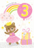 Princess and rainbow 3rd Birthday card created by Helen Thompson