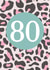 Leopard Print 80th Birthday Card created by Sarah Catherine