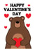 bear animal Valentines Day Card 13161 created by CARDTOON
