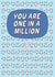 one in a million one of a kind Love & Friendship Card 21240 created by Rachel Russell