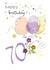 70 Age Milestone Balloons and Confetti Birthday Card created by SABIVO Design by Sabina