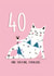 40  40th  Birthday Card 20528 created by NICHOLA COWDERY ILLUSTRATIONS 