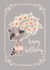raccoon floral Birthday Card 39700 created by Nataliya Dolotko