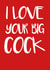 cock love Valentines Day Card 16916 created by Rude Cards