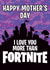 Funny Mothers Day card - Mum - Fortnite - I Love You More Than Fortnite created by Thirty Mussels