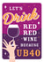 Female Adult Dance and Wine UB 40th Birthday Card created by Emoticology Cards