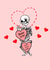Skeleton bones Valentines Day Card 11204 created by Peculiar Print Shop by Hannaeyetattoo 
