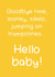 goodbye time New Baby Card 3743 created by Bow & Bell