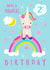 Children's age 2 Magical Unicorn Birthday Card created by Dale Simpson