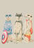 superheroes super Birthday Card 24035 created by DECKLED EDGE LTD