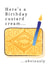 candle biscuit Birthday Card 19061 created by Picture Perfect