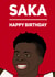 Bukayo Saka Birthday Card created by Elgo Designs