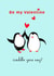 valentine penguins Valentines Day Card 20472 created by beacapomaggidesign