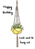 Hanging plant macrame birthday card created by AVO-CARDO