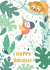 monkey parrot Birthday Card 20878 created by Alicia Cambridge