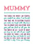 Cute Mothers Day Card - Mummy - Poem created by Joanna Miller