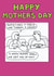 Funny Mothers Day Card - From The Dog - Sometimes It Feels Like Threes A Crowd created by Off The Leash Cartoons by Rupert Fawcett