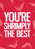 shrimp simply the best Valentines Day Card 47408 created by Big Al Graphics